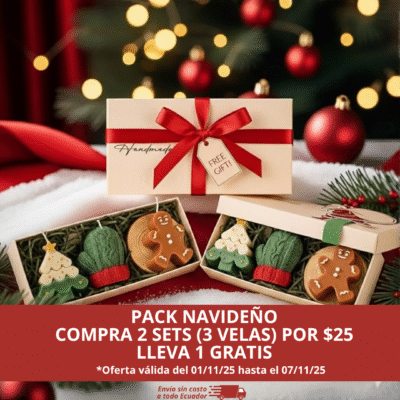 Duo Pack (Set 3 Velas Navideñas) + 1 Set GRATIS